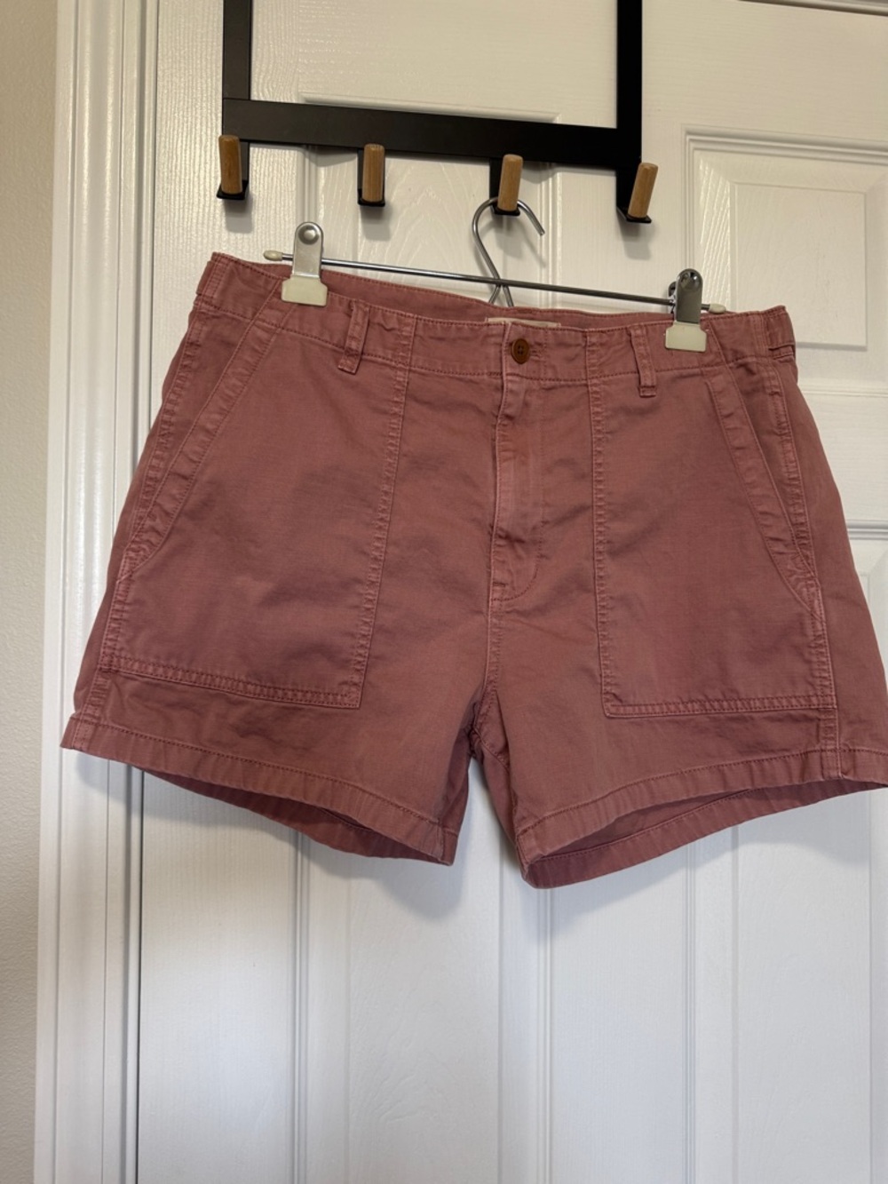 Madewell Brynn Utility Shorts in Weathered Rose EUC SZ 31 Pink